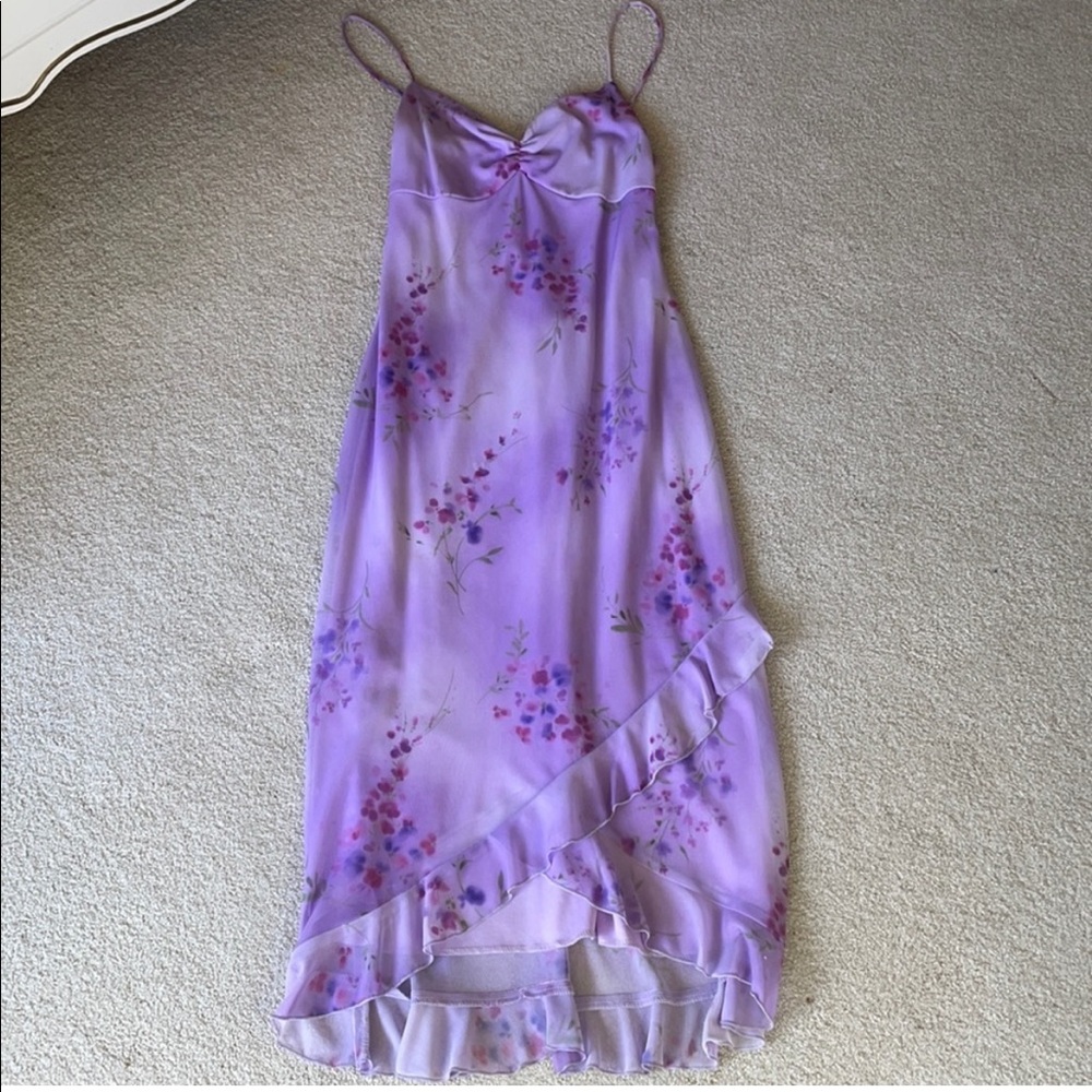 Ruby Rox purple floral dress medium